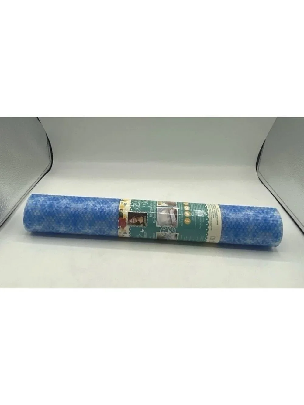 Pioneer Woman Refrigerator Shelf Liner Blue Floral Burst Pattern 15 In x 6 Ft